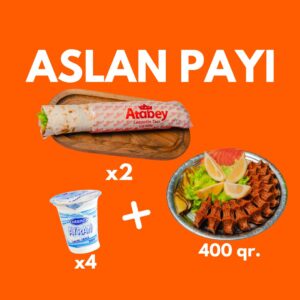 Aslan Payı (400 qr. + 2 Double Dürüm + 4 ayran)